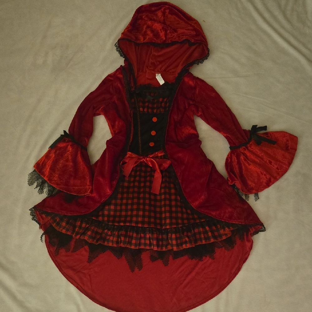 Red Hooded Kids Costume